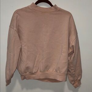 Madewell Mock neck Light Pink Sweatshirt